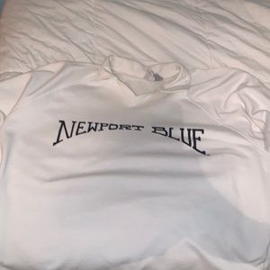 White Newport Blue Sweatshirt